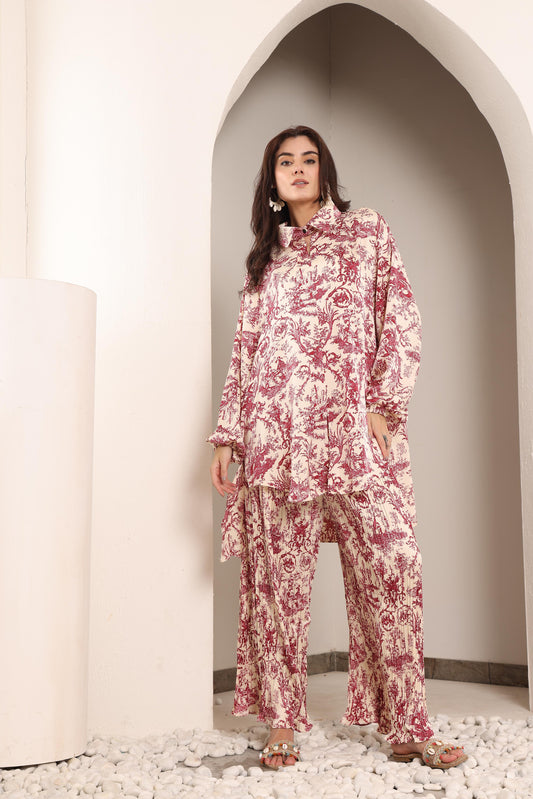 ELLA LONG SHIRT COORD SET WITH LONG SHIRT