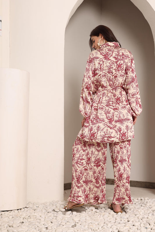 ELLA LONG SHIRT COORD SET WITH LONG SHIRT